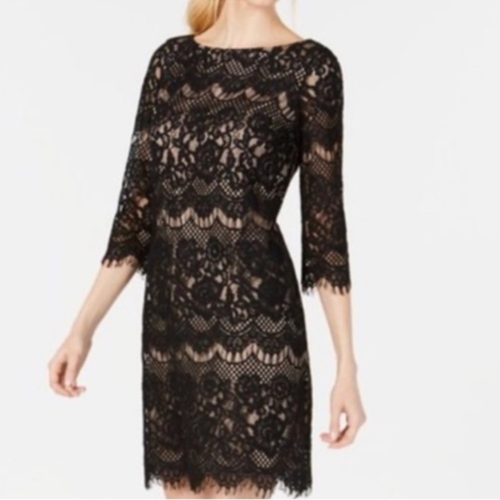 Jessica Howard Black Lace Dress size 8
